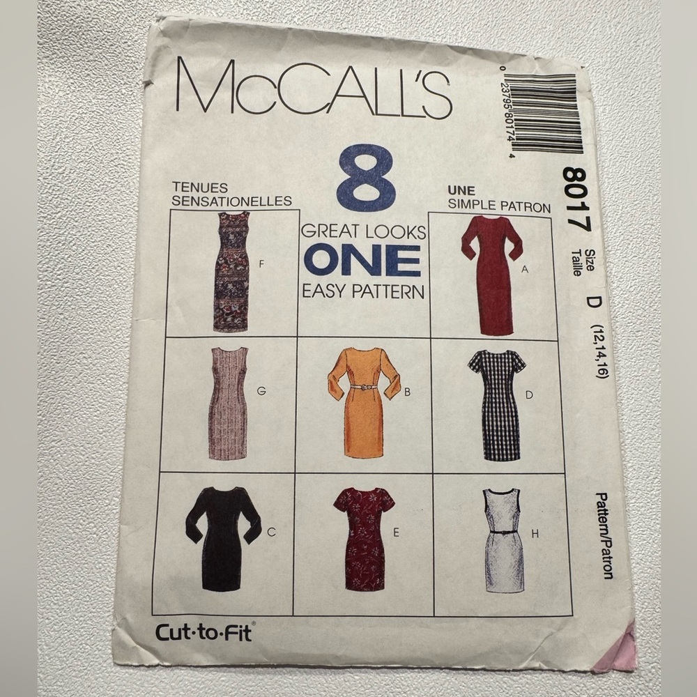 McCall’s 8 looks-One Dress Sewing Pattern